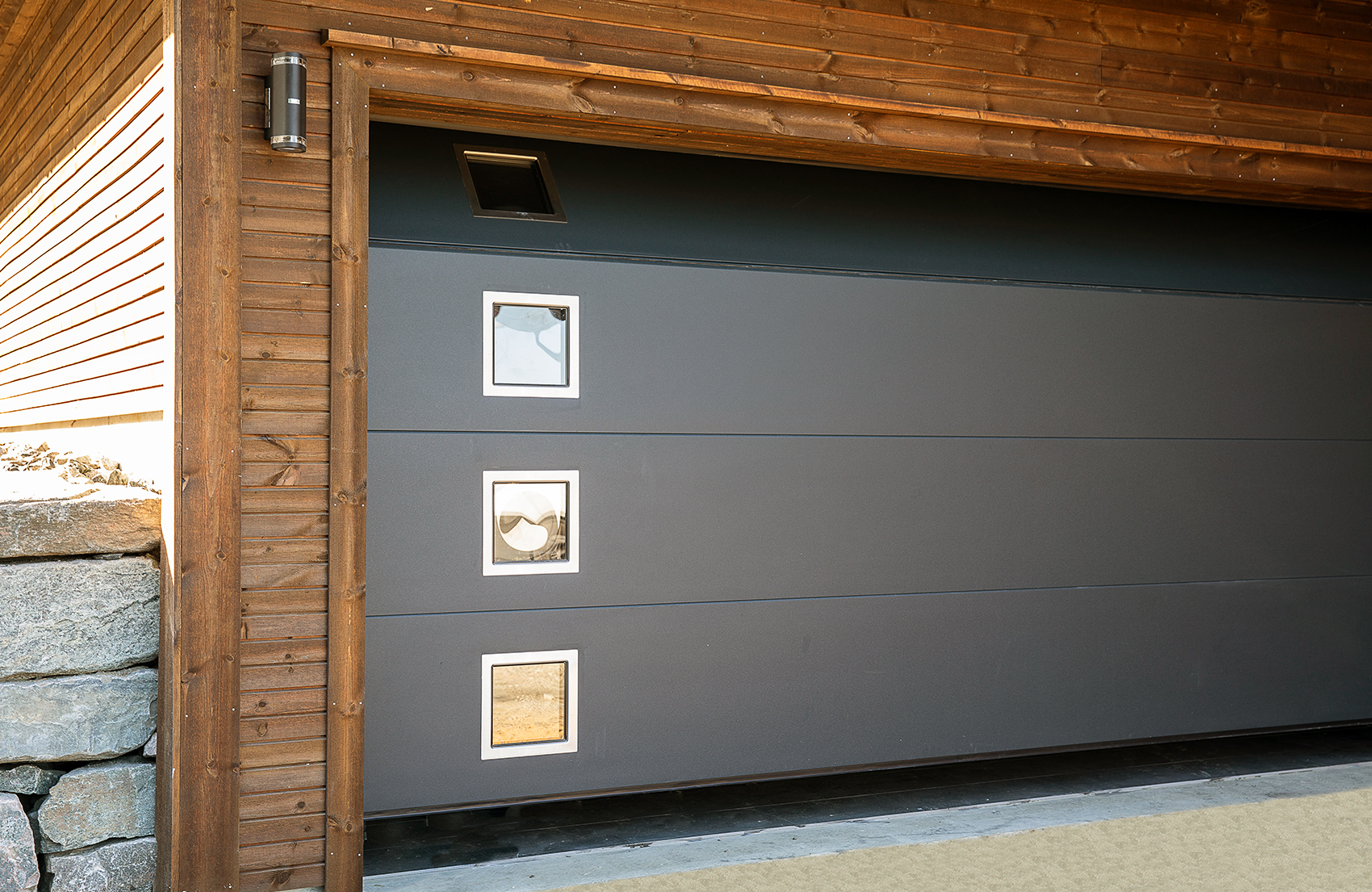 Wallners Garageport Antrasitt