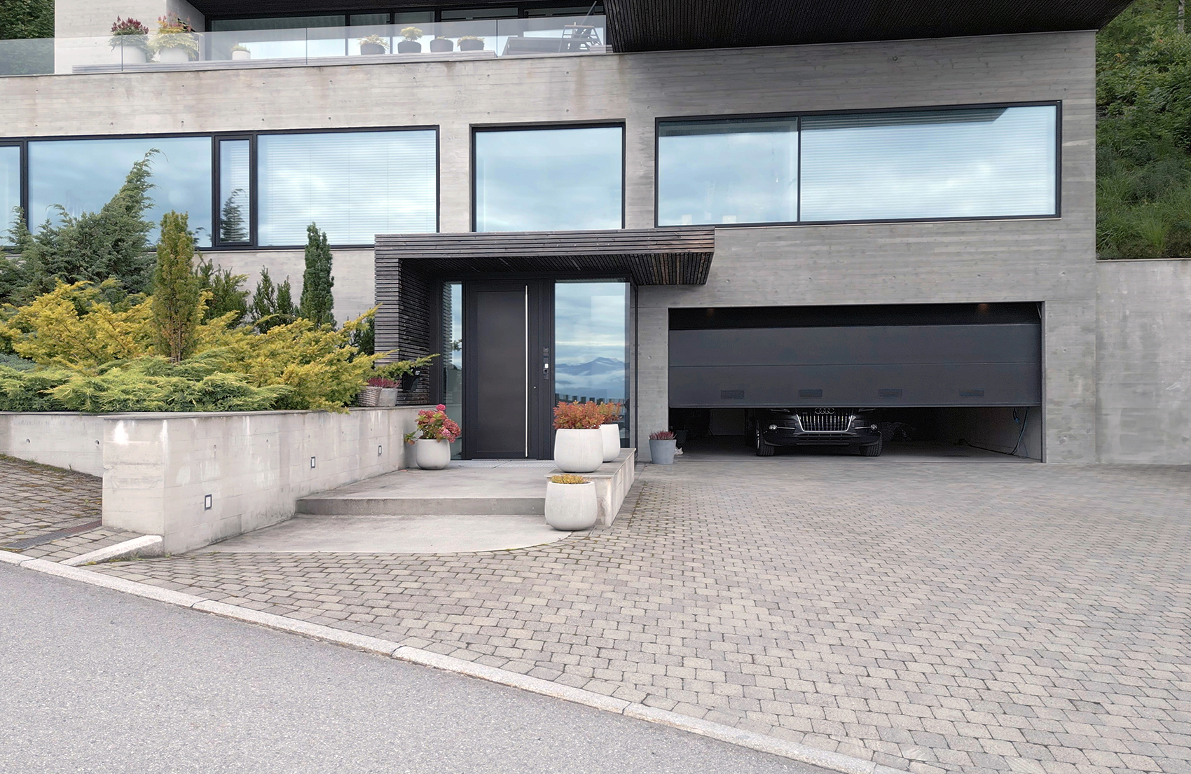 wallners garageport eksterior antrasitt