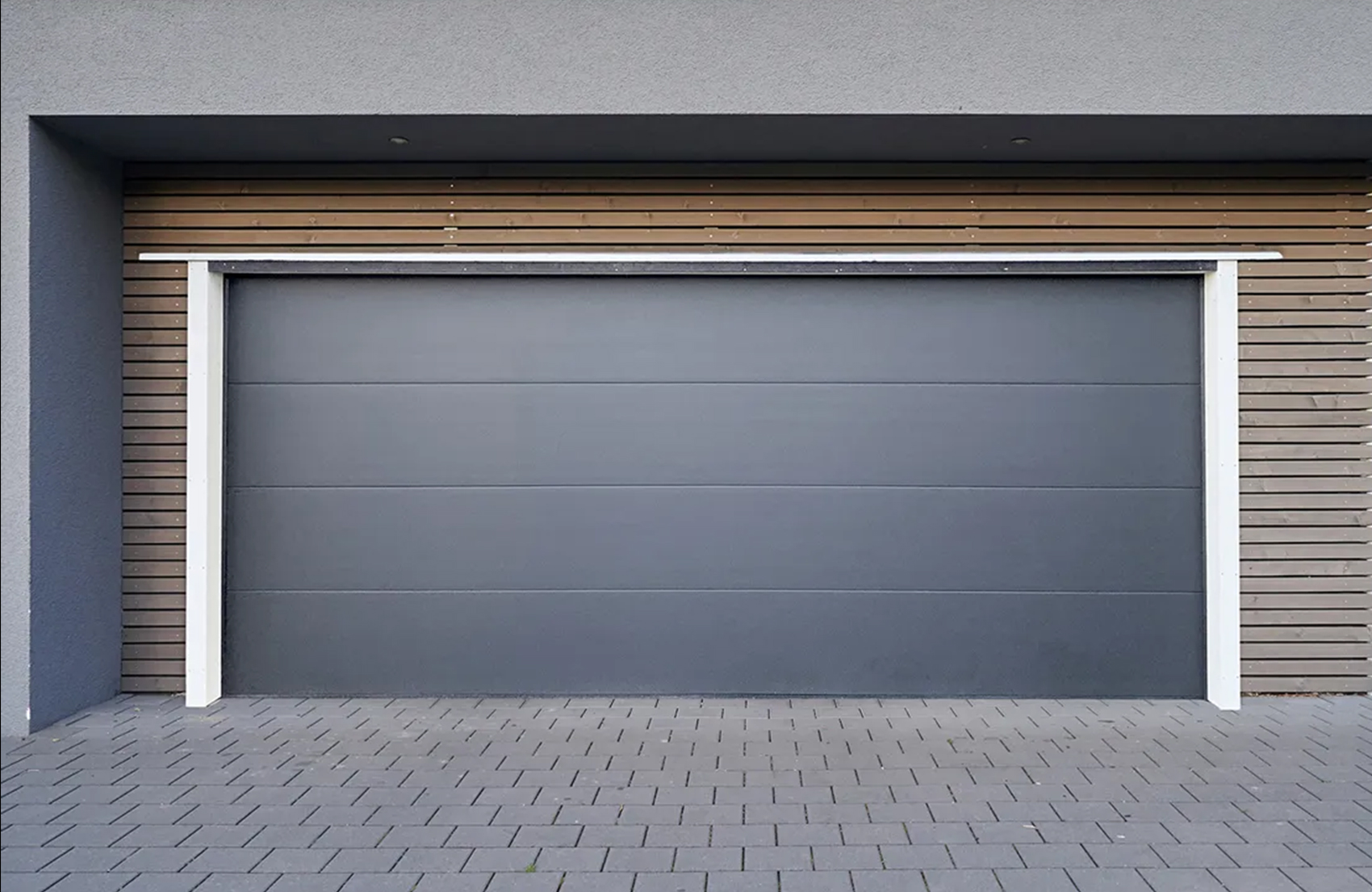 Wallners Grå Garageport Funkis