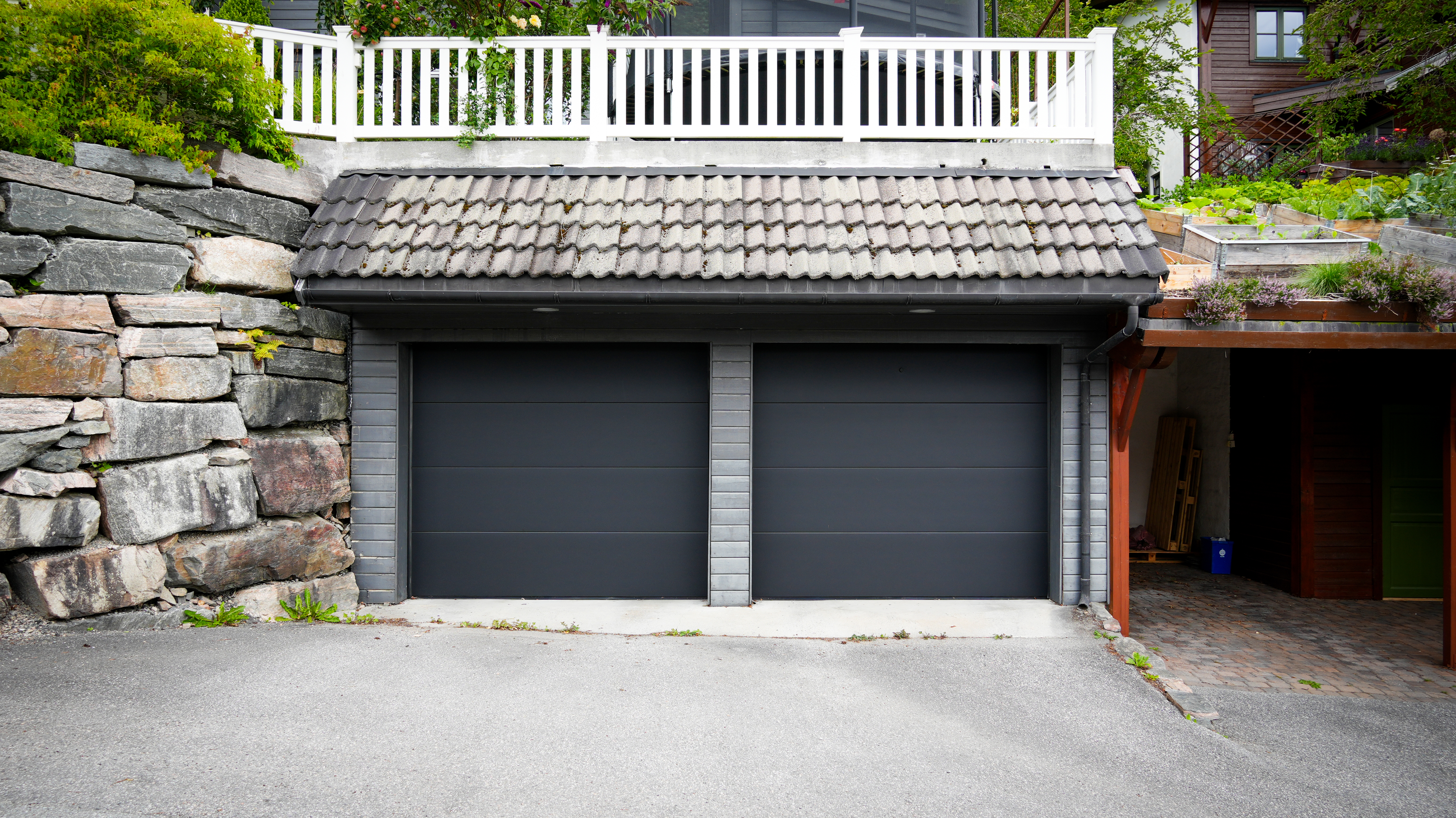 wallners dubbel garageport antrasit