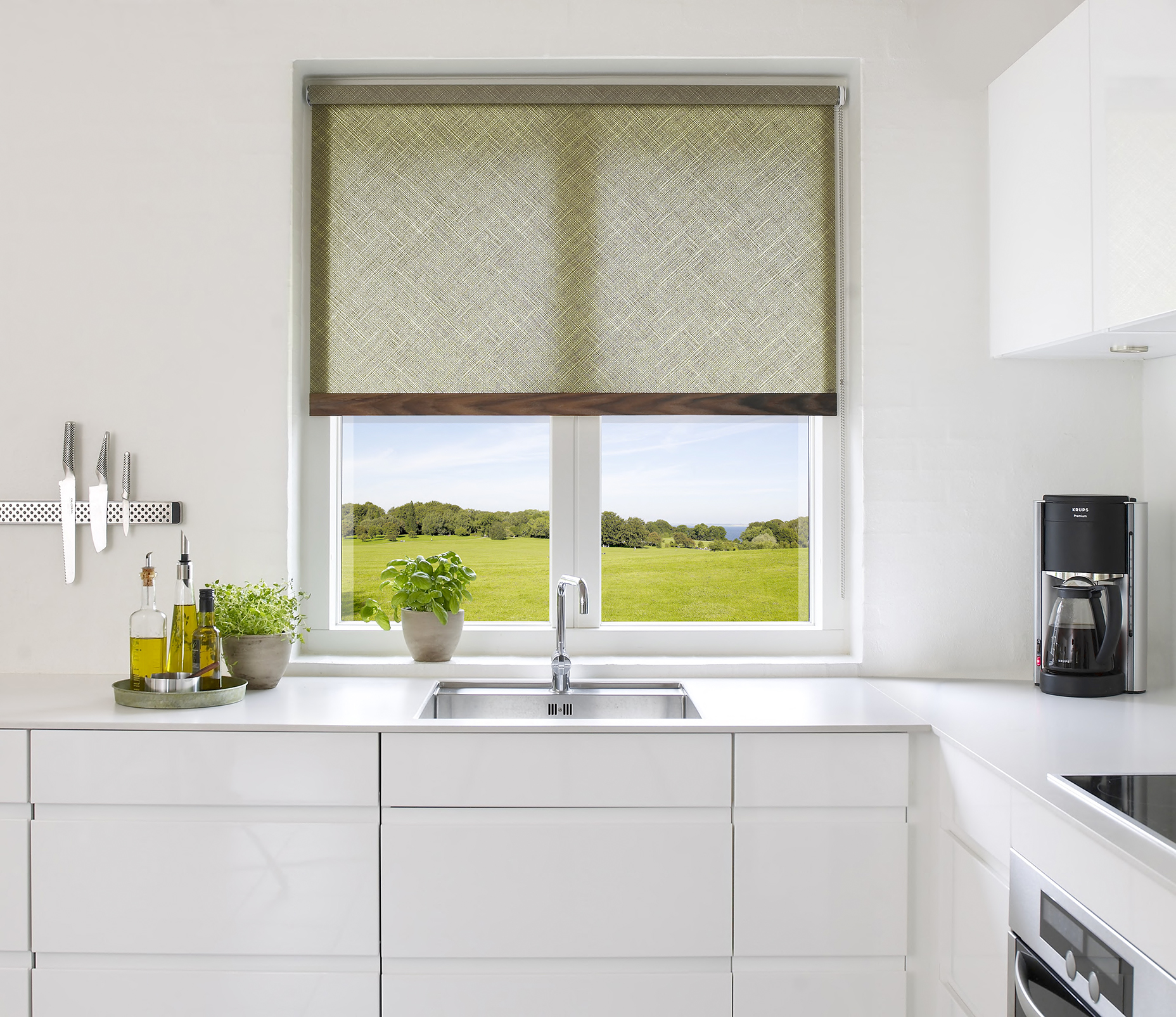 Rullegardin Moenstret Groen 008 50Pct